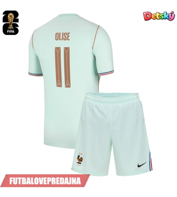 Lacne Dětský Futbalové dres Francúzsko Michael Olise #11 MS 2026 Krátky Rukáv - Preč (+ trenírky)